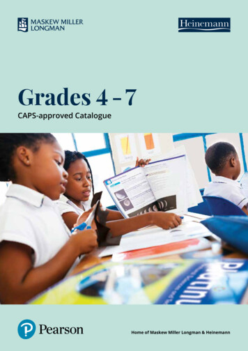 Pearson Grade 4-7 Catalogue