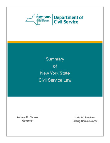 Summary of New York State Civil Service Law
